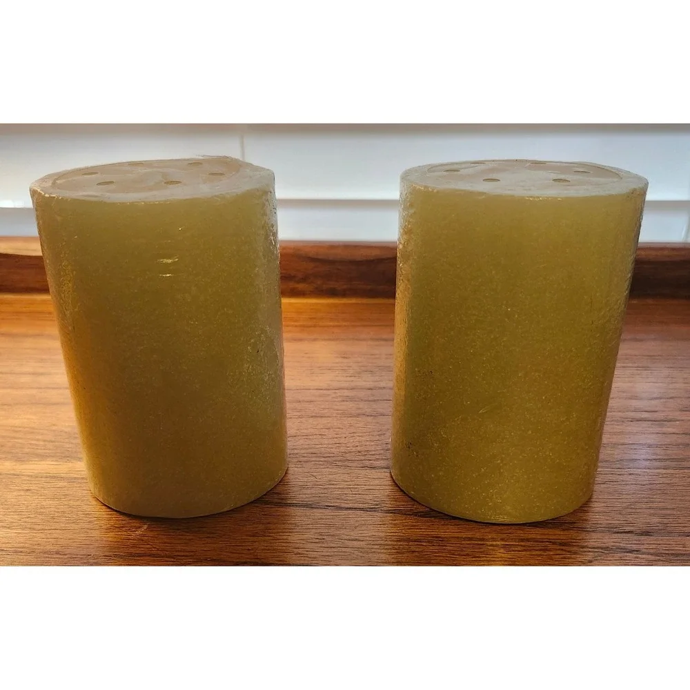 Shaker Hill Candle Company Sage Green Textured Pillar Candles Set of 2 SHS4P-902